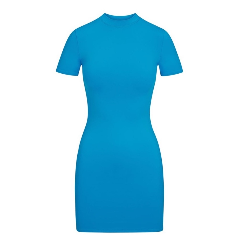 Sw53. Skims recycled swim T-shirt dress in turquoise size XXS nwt 💙